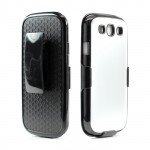 Wholesale Samsung Galaxy S3 / i9300 Aluminum Case with Holster Clip (Silver)